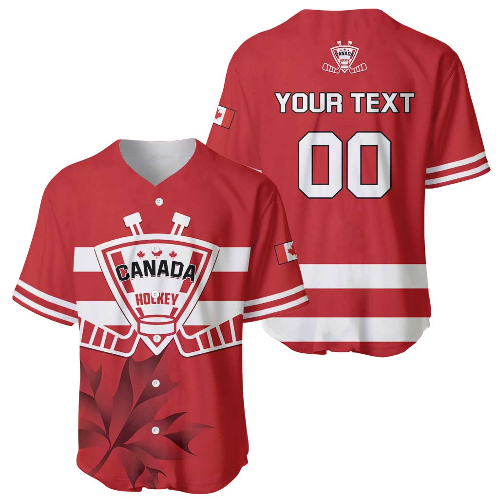 Custom Canada Hockey Team Baseball Jersey Maple Leaf Red Version