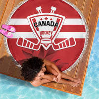 Canada Hockey Team Beach Blanket Maple Leaf Red Version