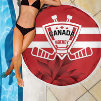 Canada Hockey Team Beach Blanket Maple Leaf Red Version