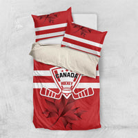 Canada Hockey Team Bedding Set Maple Leaf Red Version