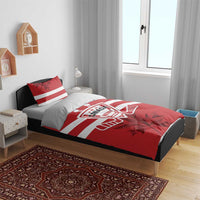 Canada Hockey Team Bedding Set Maple Leaf Red Version