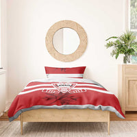 Canada Hockey Team Bedding Set Maple Leaf Red Version