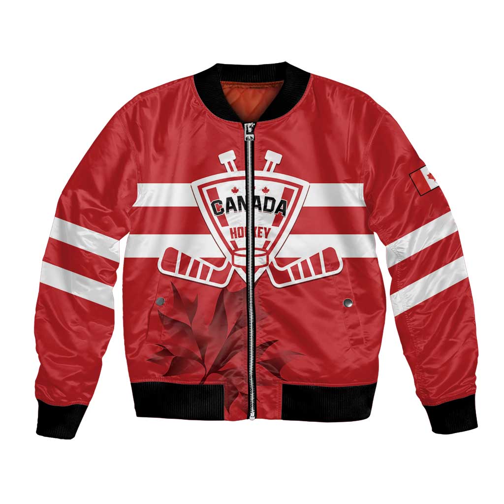 Custom Canada Hockey Team Bomber Jacket Maple Leaf Red Version