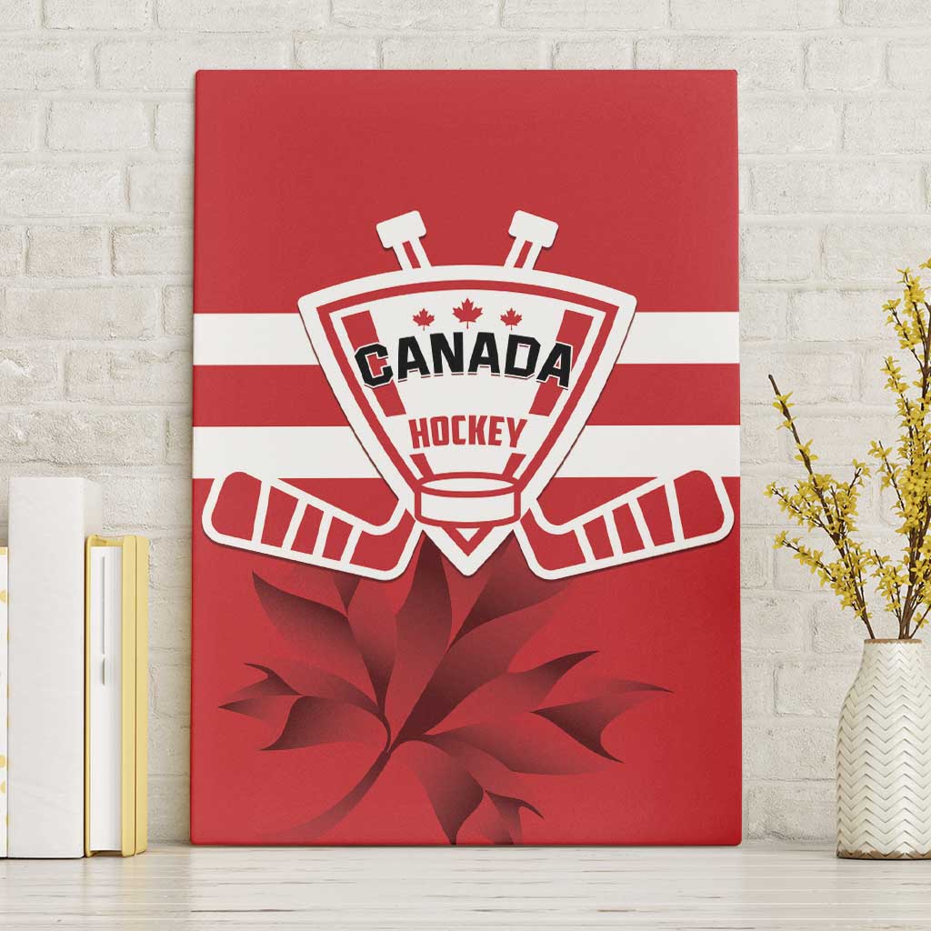 Canada Hockey Team Canvas Wall Art Maple Leaf Red Version
