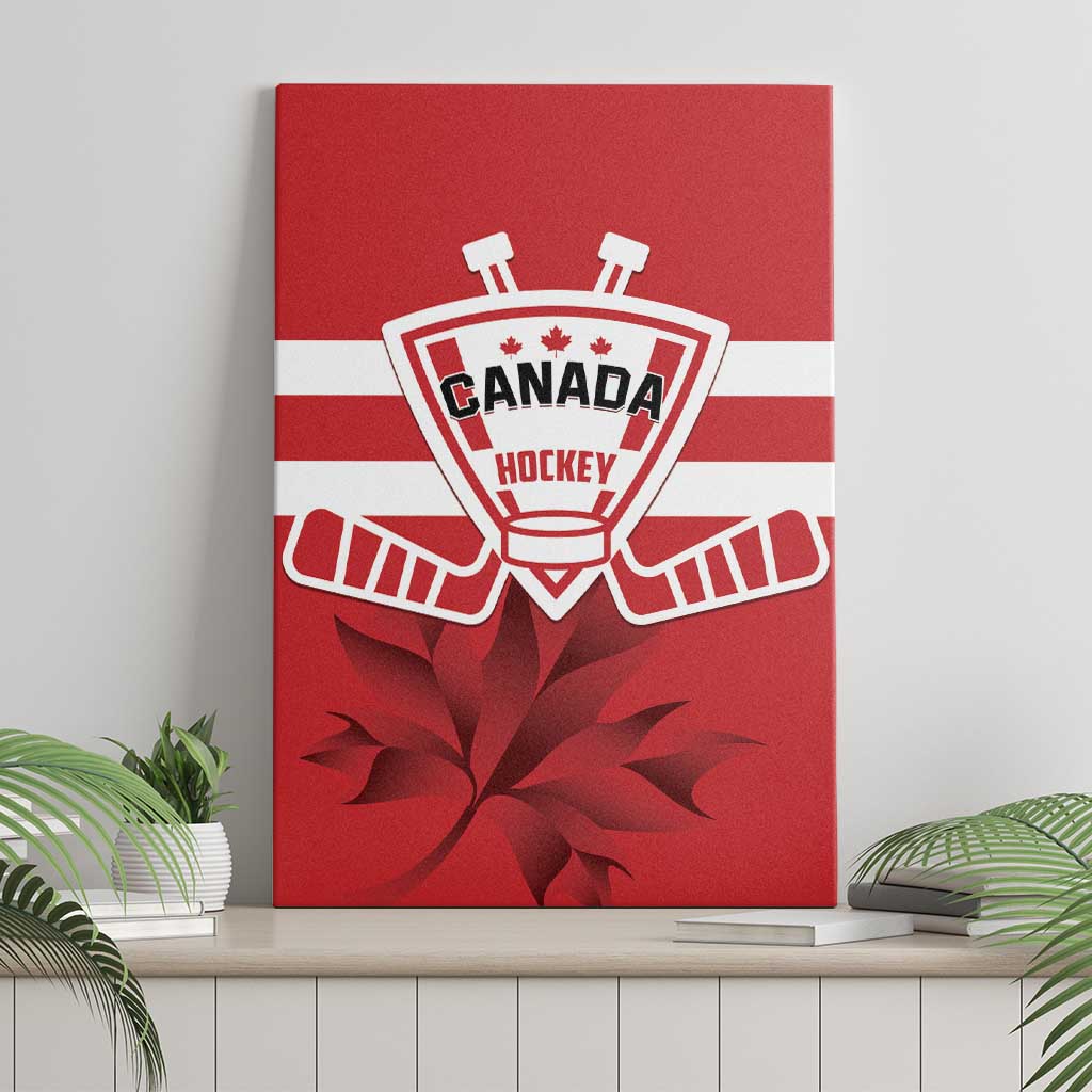 Canada Hockey Team Canvas Wall Art Maple Leaf Red Version