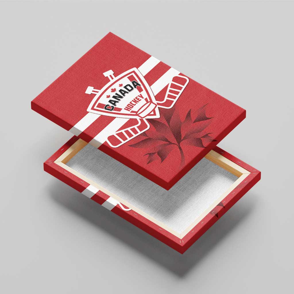 Canada Hockey Team Canvas Wall Art Maple Leaf Red Version