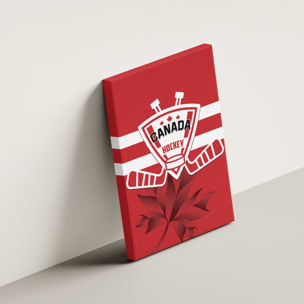 Canada Hockey Team Canvas Wall Art Maple Leaf Red Version