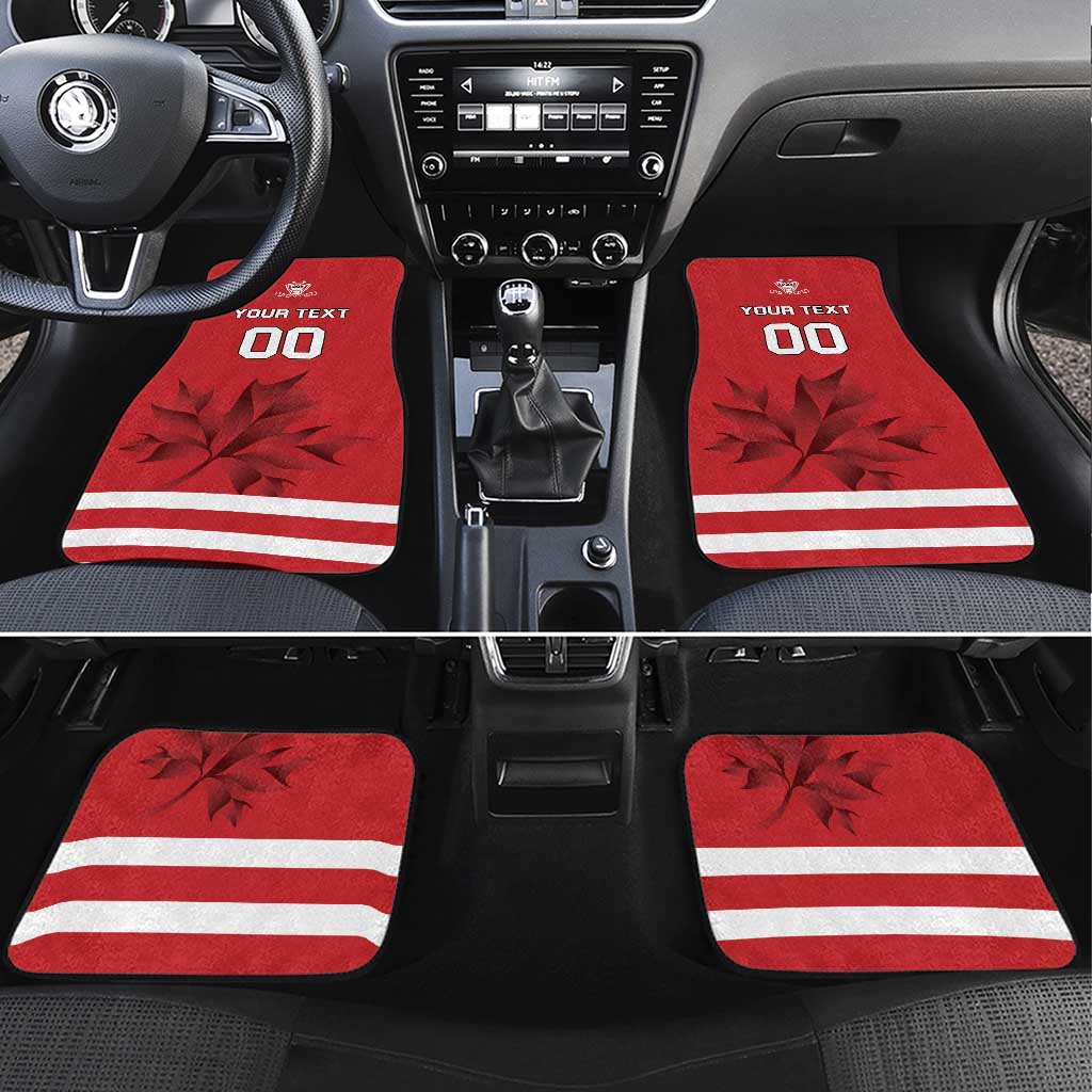 Canada Hockey Team Car Mats Maple Leaf Red Version