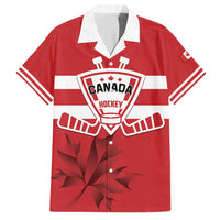 Custom Canada Hockey Team Family Matching Long Sleeve Bodycon Dress and Hawaiian Shirt Maple Leaf Red Version