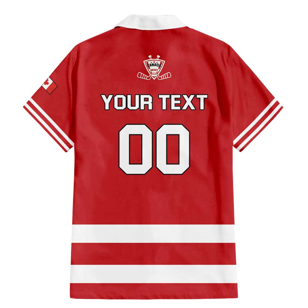 Custom Canada Hockey Team Family Matching Mermaid Dress and Hawaiian Shirt Maple Leaf Red Version