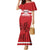 Custom Canada Hockey Team Family Matching Mermaid Dress and Hawaiian Shirt Maple Leaf Red Version