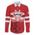 Custom Canada Hockey Team Family Matching Off Shoulder Maxi Dress and Hawaiian Shirt Maple Leaf Red Version