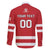 Custom Canada Hockey Team Family Matching Off Shoulder Short Dress and Hawaiian Shirt Maple Leaf Red Version