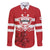 Custom Canada Hockey Team Family Matching Short Sleeve Bodycon Dress and Hawaiian Shirt Maple Leaf Red Version