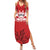 Custom Canada Hockey Team Family Matching Summer Maxi Dress and Hawaiian Shirt Maple Leaf Red Version