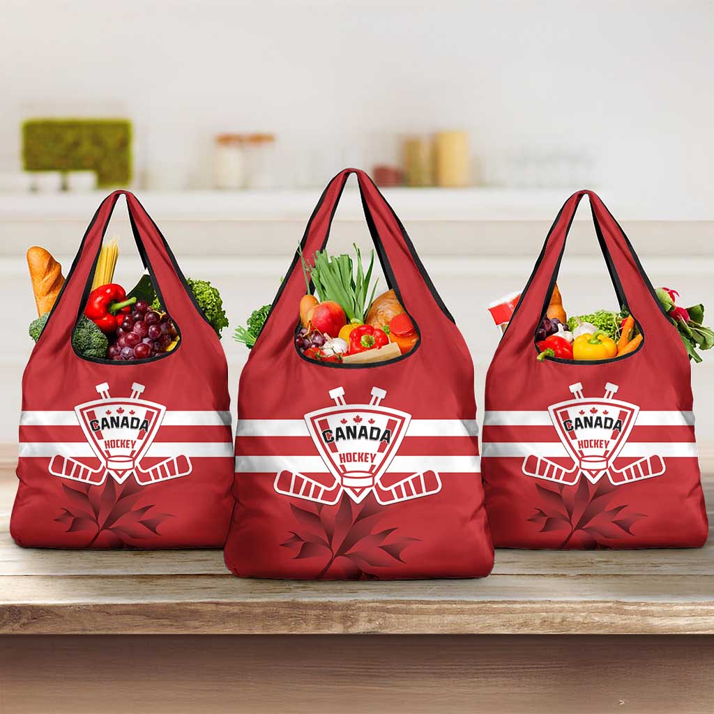 Canada Hockey Team Grocery Bag Maple Leaf Red Version