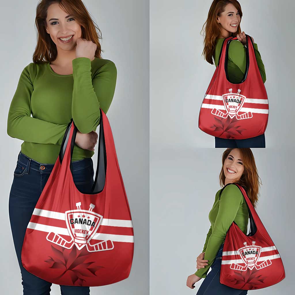 Canada Hockey Team Grocery Bag Maple Leaf Red Version