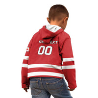 Custom Canada Hockey Team Kid Hoodie Maple Leaf Red Version
