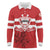Custom Canada Hockey Team Long Sleeve Polo Shirt Maple Leaf Red Version