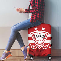 Canada Hockey Team Luggage Cover Maple Leaf Red Version