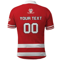Custom Canada Hockey Team Polo Shirt Maple Leaf Red Version