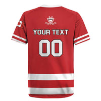Custom Canada Hockey Team Rugby Jersey Maple Leaf Red Version