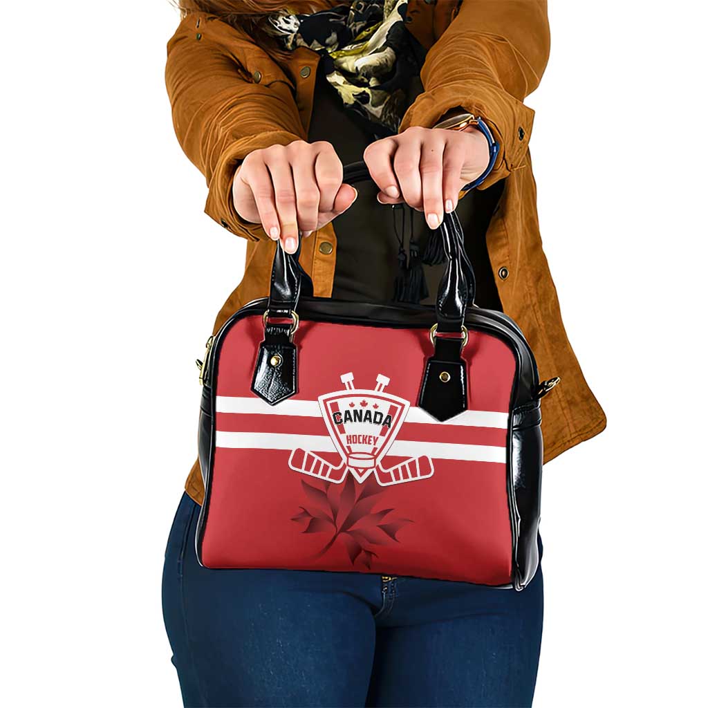 Canada Hockey Team Shoulder Handbag Maple Leaf Red Version