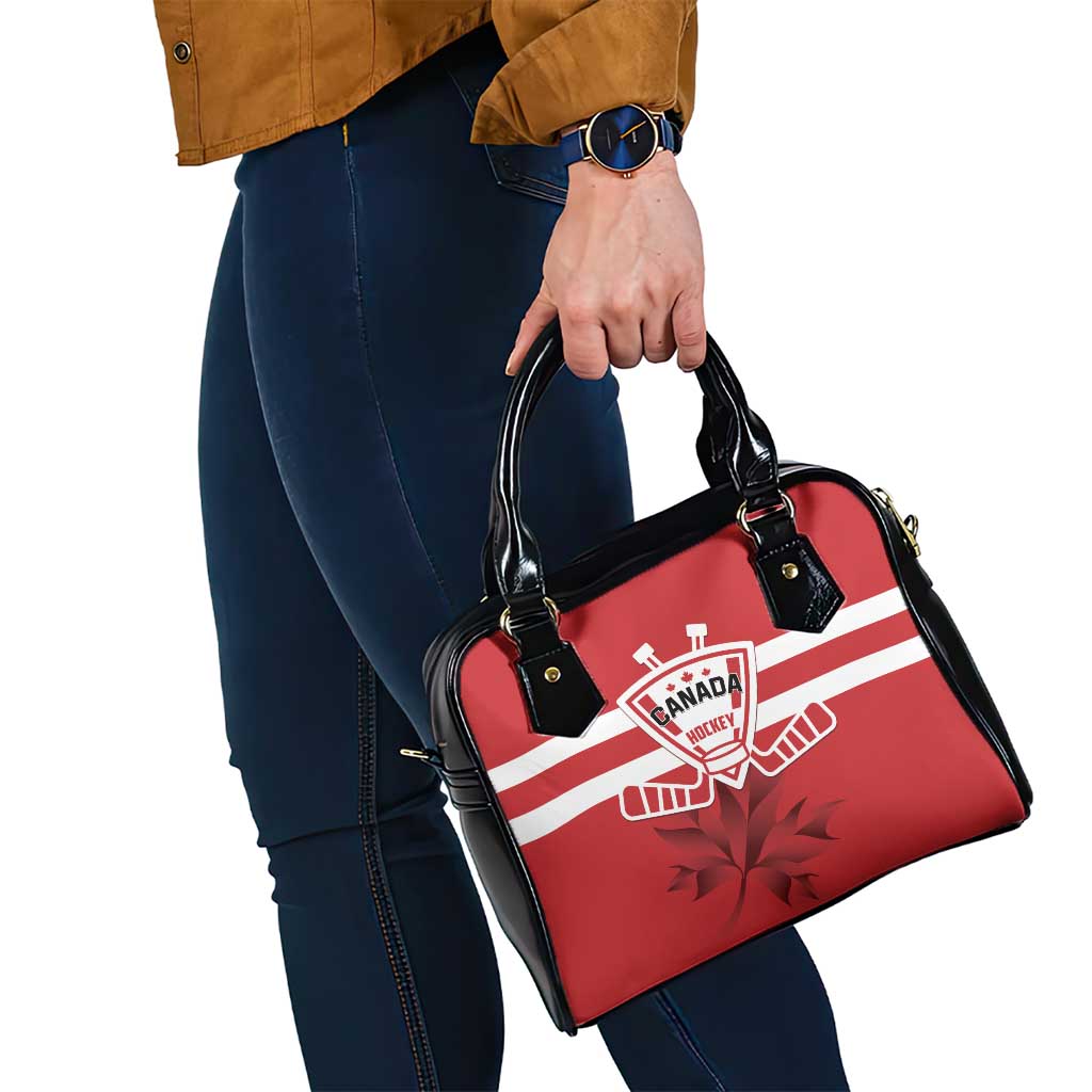 Canada Hockey Team Shoulder Handbag Maple Leaf Red Version