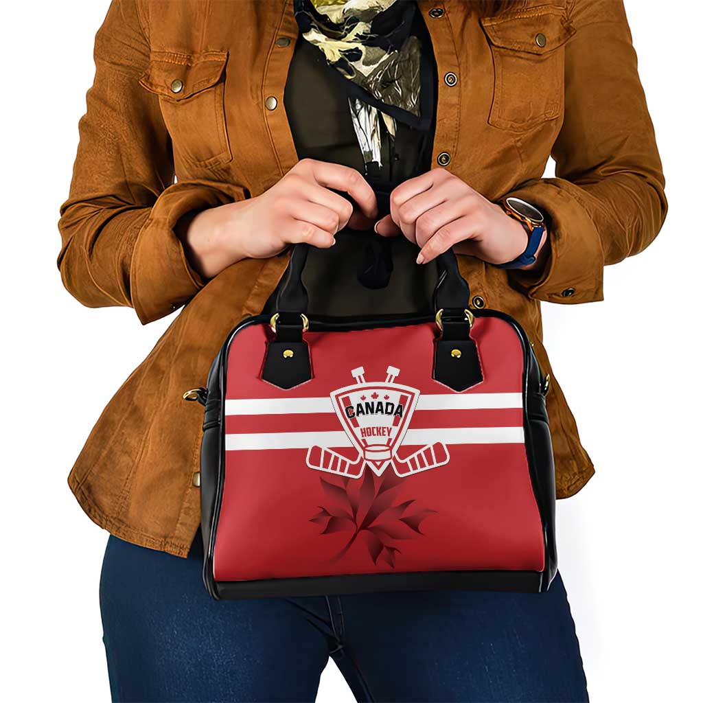 Canada Hockey Team Shoulder Handbag Maple Leaf Red Version