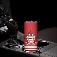 Custom Canada Hockey Team Skinny Tumbler Maple Leaf Red Version