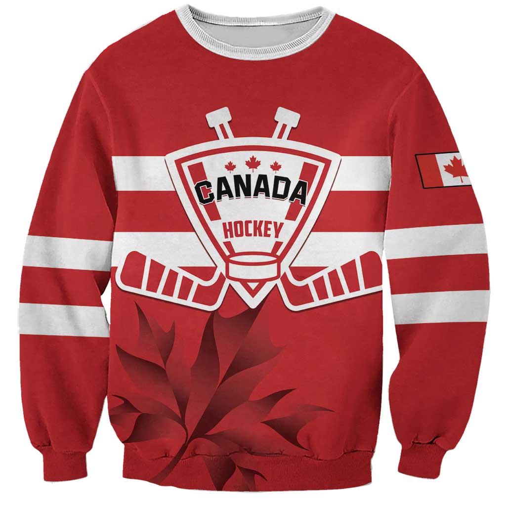 Custom Canada Hockey Team Sweatshirt Maple Leaf Red Version