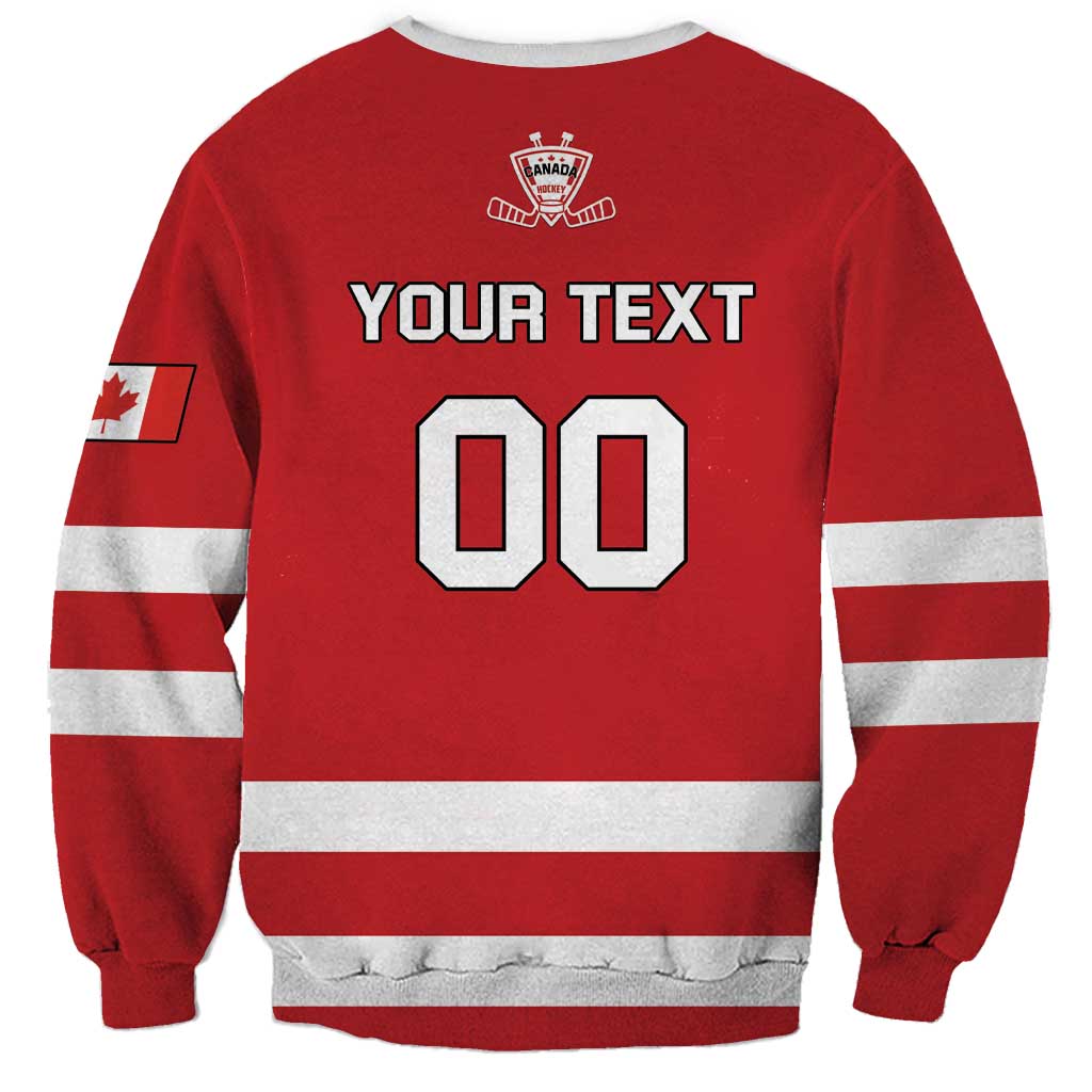 Custom Canada Hockey Team Sweatshirt Maple Leaf Red Version