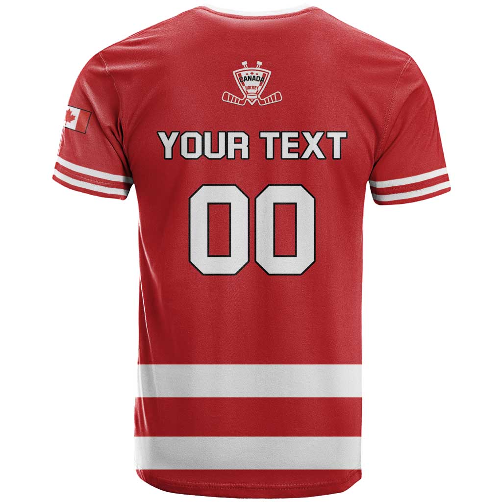 Custom Canada Hockey Team T Shirt Maple Leaf Red Version