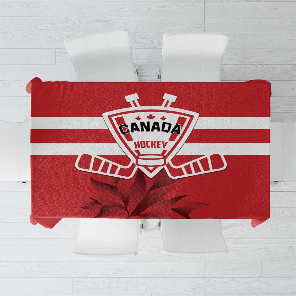 Canada Hockey Team Tablecloth Maple Leaf Red Version