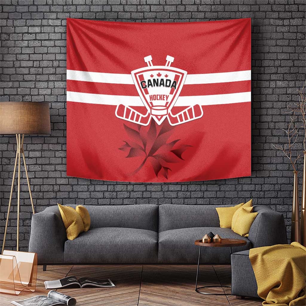 Canada Hockey Team Tapestry Maple Leaf Red Version