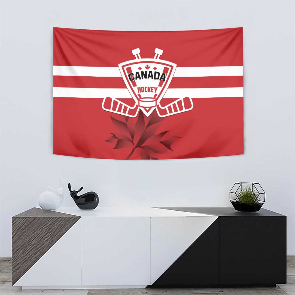 Canada Hockey Team Tapestry Maple Leaf Red Version