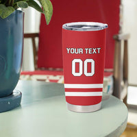 Custom Canada Hockey Team Tumbler Cup Maple Leaf Red Version