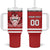 Custom Canada Hockey Team Tumbler With Handle Maple Leaf Red Version