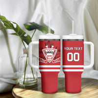 Custom Canada Hockey Team Tumbler With Handle Maple Leaf Red Version
