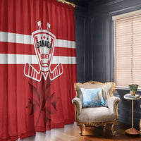 Canada Hockey Team Window Curtain Maple Leaf Red Version