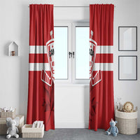 Canada Hockey Team Window Curtain Maple Leaf Red Version