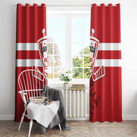 Canada Hockey Team Window Curtain Maple Leaf Red Version