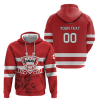 Custom Canada Hockey Team Zip Hoodie Maple Leaf Red Version