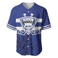 Custom Canada Hockey Team Baseball Jersey Maple Leaf Blue Version