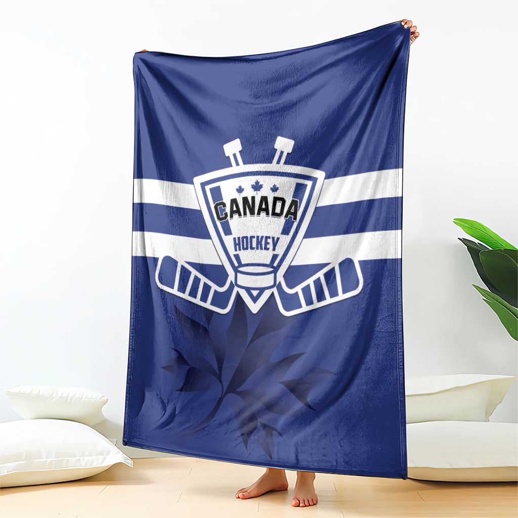 Canada Hockey Team Blanket Maple Leaf Blue Version