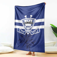 Canada Hockey Team Blanket Maple Leaf Blue Version