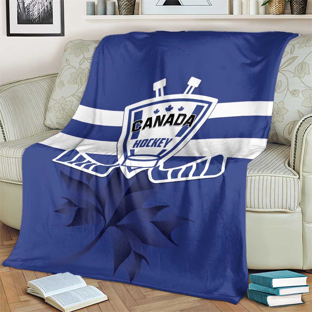 Canada Hockey Team Blanket Maple Leaf Blue Version