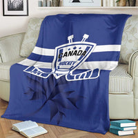 Canada Hockey Team Blanket Maple Leaf Blue Version