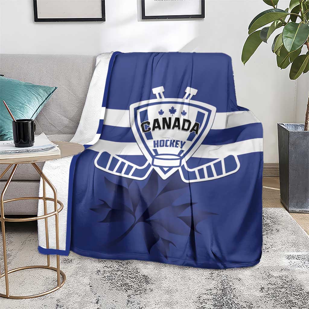 Canada Hockey Team Blanket Maple Leaf Blue Version