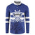 Custom Canada Hockey Team Button Sweatshirt Maple Leaf Blue Version
